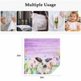 thumbnail image 5 of Purple Easter Cloth Napkins, Spring Botanical Floral Rabbit Butterfly Washable and Reusable Dinner Napkins Set of 2, Table Napkin for Kitchen Party Birthday Wedding Hotel Housewarming 20"x20", 5 of 9