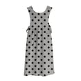 thumbnail image 4 of Uootdi Robes Tablier pour Femmes Col Ras du Cou Sans Manches à Pois avec Poche Robes Maxi Boho Légères Amples Robes Chasubles Cadeau, 4 of 7