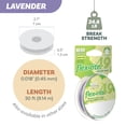 thumbnail image 4 of The Beadsmith Flex-Rite Beading Wire - 49-Strand, 0.018" (0.45 mm) Dia, Lavender, 30 ft, 4 of 8