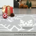 thumbnail image 2 of Garvee 2x3 Snow Striped Printed Area Rugs Christmas Decorations Indoor Carpet, Washable Soft Rug Non Slip Floor Mat for Entrance Hallway Home Decor, Gray, 2 of 7