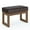 Distressed Brown, variant on Milltown 27 inch Wide Solid Wood Contemporary Footstool Small Ottoman Bench in Ebony