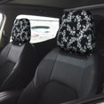 thumbnail image 2 of Kdxio Flower Pattern Print 2 Piece Car Head Rest Covers Set Auto Front/Rear Seats Headrest Cover Universal Fit Most Cars,Sedan, SUV, 2 of 9