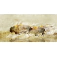 thumbnail image 2 of Roko, Ken 14x9 Black Ornate Wood Framed with Double Matting Museum Art Print Titled - One With The Herd I , 2 of 4