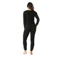 thumbnail image 3 of #followme Traje térmico Henley Onesie Union para mujer 6743-BLK-XL Negro, 3 of 3