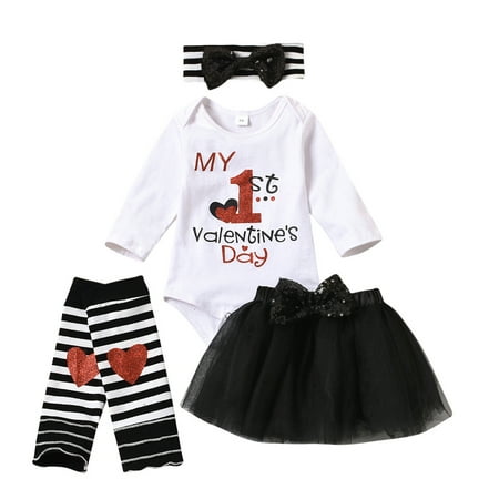 

Qufokar Cute Baby Girl Outfit Hoodie With Pants Romper Valentine S Sleeve Girls Long Leg Hairband Print Baby Socks Outfits Skirt Girls Outfits&Set