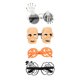 thumbnail image 4 of KAKOWELY 4 piezas de gafas decorativas para Halloween, gafas decorativas para fiestas, gafas de Halloween, 4 of 5