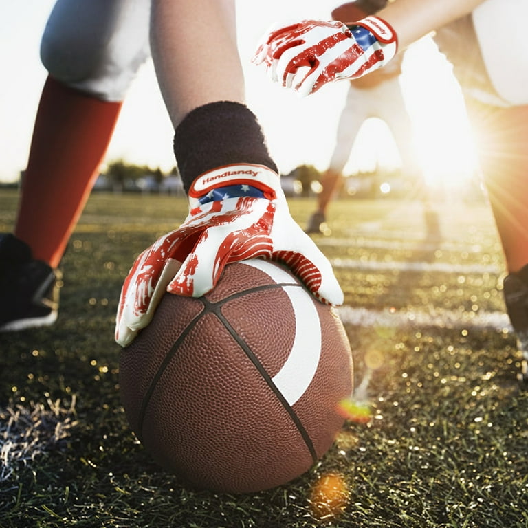 Red Sticky Football Gloves