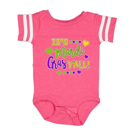 

Inktastic Its Mardi Gras Yall with Hearts Gift Baby Boy or Baby Girl Bodysuit