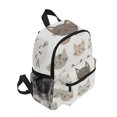 thumbnail image 2 of FORMRS Kids School Backpack with Front Zippered Pocket 12" Student Travel Daypack, Light Gray Cat Pattern, 2 of 6