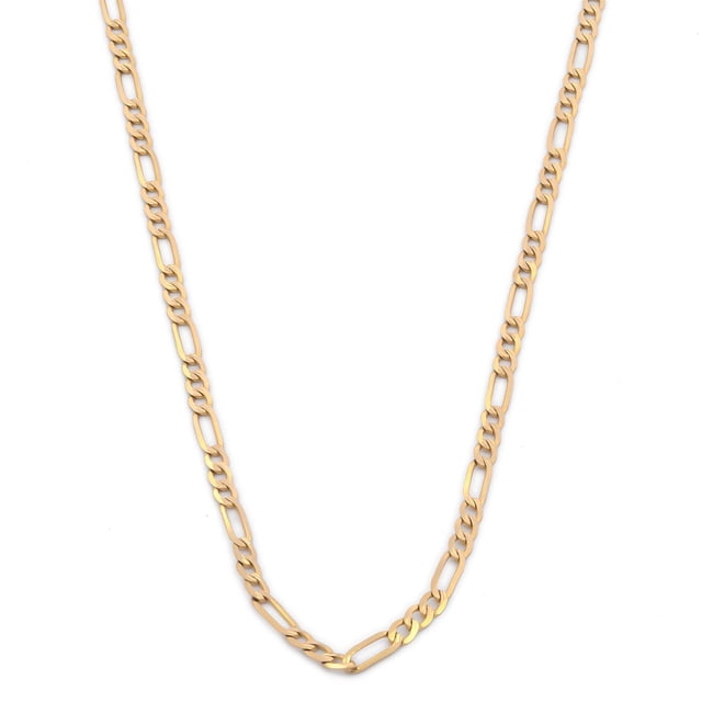 Cadena Figaro Oro Italiano Sólido 14k 45 cm