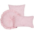 thumbnail image 5 of Chezmoi Collection Sydney 7-Piece Pinch Pleat Comforter Set, Lightweight Pintuck Bedding for All Season, King, Pink, 5 of 7