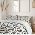 thumbnail image 6 of Ambesonne Romantic Duvet Cover Sets, Love Heart Swirls Dots, 2-King, Dark Brown and White, 6 of 6