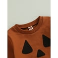 thumbnail image 5 of Blotona Baby Boys Halloween Clothes 6M 12M 18M 24M 3T Toddler Boys Long Sleeve Pumpkin Face Print Sweatshirt Top Elastic Waist Sweatpants Infant Casual Fall Outfit 0-3Y, 5 of 8