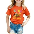 thumbnail image 3 of SonxaHe Toddler Girl Boy Tshirt for Easter Day Car Graphic Short Sleeve Tee Child Summer Basic Loose Casual T Shirts Orange,Size 4-5 Y, 3 of 3
