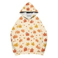 thumbnail image 6 of Horkkom Hoodies for Women Maple Leaf Print Graphic Hoodies Casual Pullover Sweatshirts with Drawstring Pocket L, Gifts for Women, 6 of 6