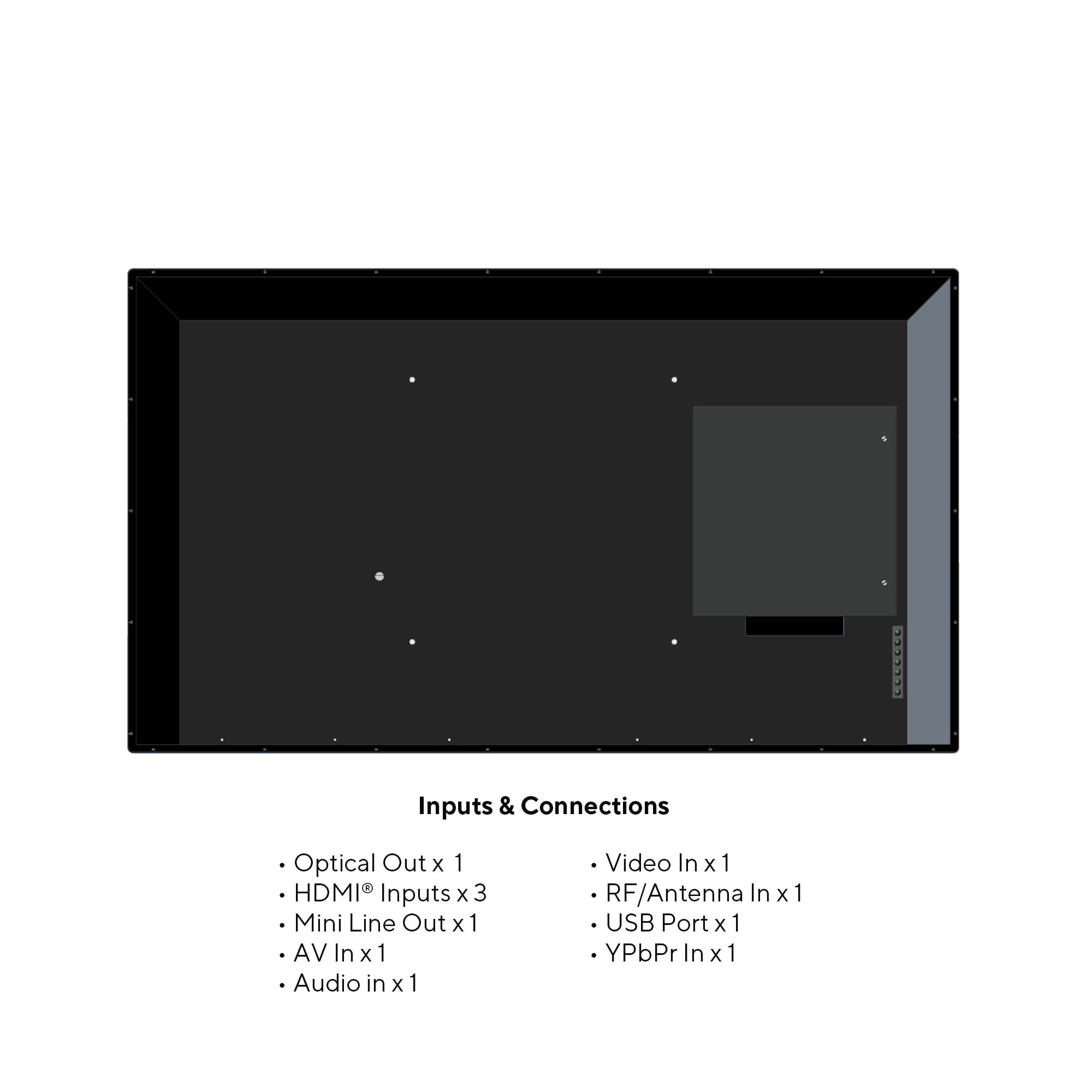 NavaTV 43" 4K UHD LED Partial Sun Outdoor Smart TV + Wall Mount, IP54 Weatherproof, Tempered Anti-Glare Television (NVTV430SM)