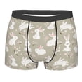 thumbnail image 4 of Goofa Rabbit And Flower Printed Men's Boxer Briefs Underwear, Moisture-Wicking Underwear, Trunk,Soft and Breathable Cotton Underwear-Medium, 4 of 9