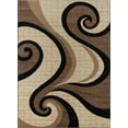 thumbnail image 3 of Luxe Weavers Beige Swirls Modern Abstract Area Rug Size 4x5, 3 of 8