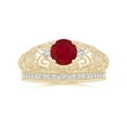 thumbnail image 4 of ANGARA Natural Aeon Vintage Style Solitaire 1 ct Ruby Filigree Engagement Ring in 14K Yellow Gold for Women (Size-6mm) | July Birthstone Jewelry for Her | Natural Ruby Rings, 4 of 10