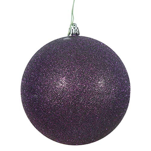Vickerman Ornement Boule Pailletée Prune 12 Pouces