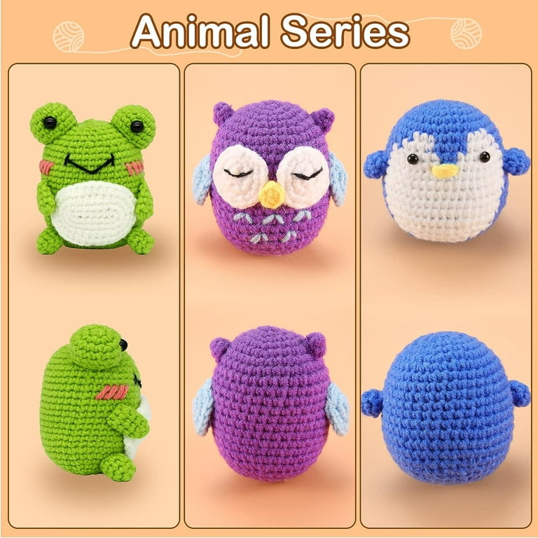 Beginner Crochet Kit for Kids Owl Hedgehog Squirrel Cotton Crochet Starter  DIY Craft Complete Material Pack Handicraft Supplies - AliExpress