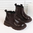 thumbnail image 3 of CYRBOKO Girls Ankle Boots, Holiday Non-slip Winter Casual Girls Booties Girls Shoes Brown Size 12.5 (Little Kids), 3 of 7