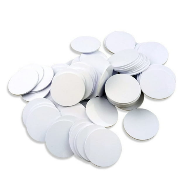 LeadSeals 100 PCS Blank NFC Tags NTAG215 NFC 215 Cards Rewritable NFC Coins Game Character Cards 25mm(0.98 Inch) 504 Bytes Memory Compatible with All NFC Enabled Smart Phones and Device