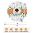thumbnail image 6 of 13 Inch Round Placemats Set of 6, Fall Pumpkin Non Slip Heat Insulation PP Table Mats, Orange Green White Thanksgiving Leaf Plaid Washable Place Mats for Kitchen Dining Party Table Decor, 6 of 7