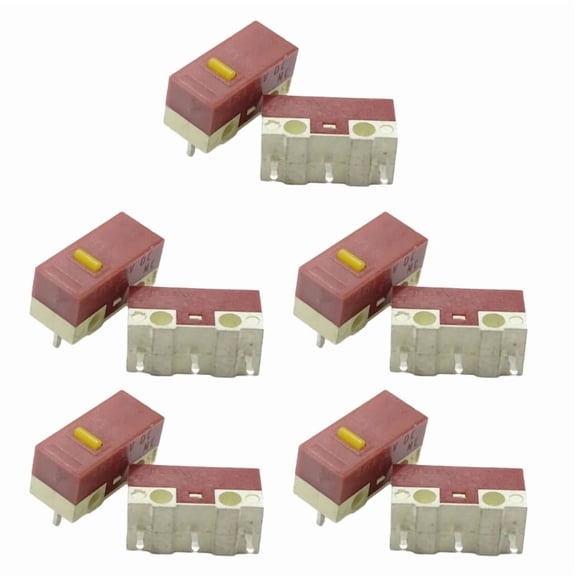 10PCS Noiseless Click Huano Mouse Micro Switches Yellow Dot Mute Button 10M Clicks Microswitch for Quiet Environment