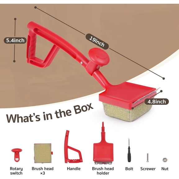 Steam Grill Brush Bristle  with 2  Heads, Heat-Activated Sponge & Scraper, Ergonomic Handle for Outdoor BBQ Cleaning