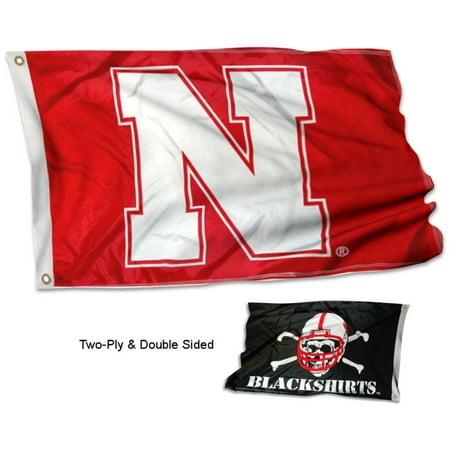 - Nebraska Cornhuskers Blackshirts Double Sided Flag