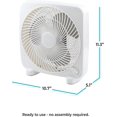 thumbnail image 2 of Cool Works Ventilateur de Boîte 9 Pouces 2 Vitesses (Modèle : BP-9B) – Refroidissement Compact et Puissant en Blanc, 2 of 7