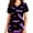Purple, variant on SCSAlgin Scrub Tops for Women Stretch V Neck Short Sleeve Shirt Nursing Medical Uniform with Pockets