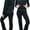 Black, variant on Women's Velour Tracksuit Zip-Up Hooded Jacket and Matching Pants