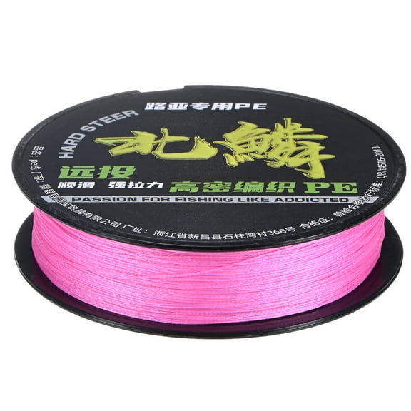 Uxcell Braided Fishing Line, 109 Yards 0.32mm Dia Abrasion Resistant Colored Fishing Line 8 Strand Zero Stretch [Pink]