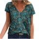 thumbnail image 1 of Camisetas con estampado floral con cuello en V para mujer Blusas femeninas cómodas a la moda Tops OAVQHLG3B Store  lin121212, 1 of 4