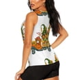 thumbnail image 4 of Picia Thanksgiving Truck Pattern Women's Workout Tank Top,Breathable Activewear,Slim Fit Athletic Top,Versatile Workout Moisture-wicking top-Medium, 4 of 9