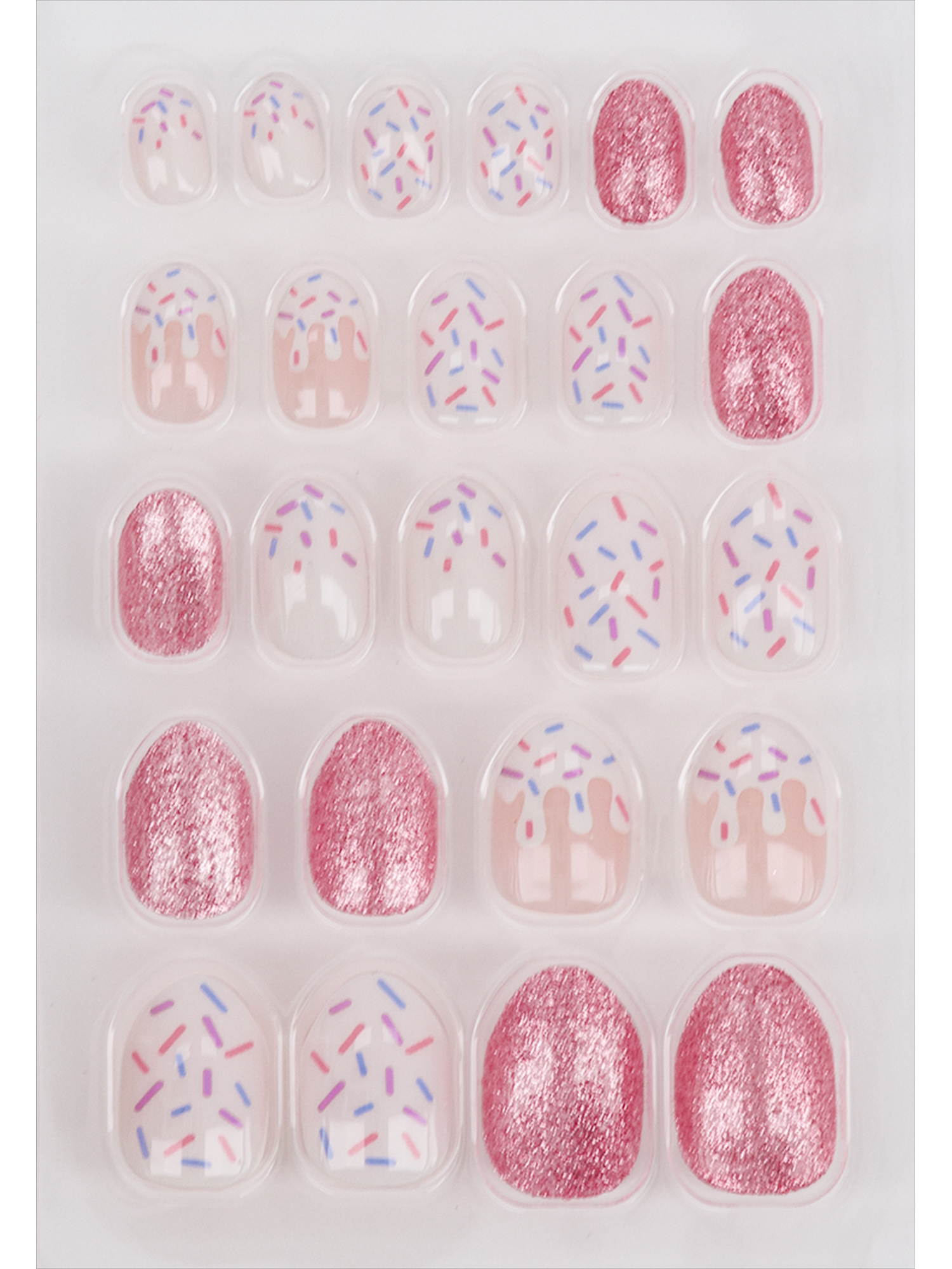 Claire's Ice Cream & Sprinkles Almond Press-On Nails, 24 photo 2