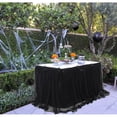 thumbnail image 2 of Table Tutu Skirt Home Textile Wedding Events Party Dining Decorations,Table Dress Birthday Party Halloween Dessert Table Solid mesh Pleated Table Cloth,190*76cm, 2 of 5