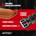 thumbnail image 3 of Cinturón de levantamiento de pesas de piel auténtica Jaffick para hombre y gimnasio, 3 of 9