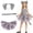 Grey, variant on Gunia Girls Tutu Skirt Animal 4 Piece Net Waist Graphic Tee Bow Headband Tail Dress Up Princess Birthday Party Skirts For Kids Toddler Girls Grey 5-6 Years