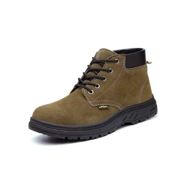 Harsuny Mens Working Comfort Industrial Boots Durable Steel Toe Work