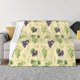 thumbnail image 1 of Fotbe Green And Purple Grapes Manta de Franela con Estampado, Manta Ultrasuave para Cama, Sofá, Auto, Hipoalergénica y Antibolitas-40"x30", 1 of 6