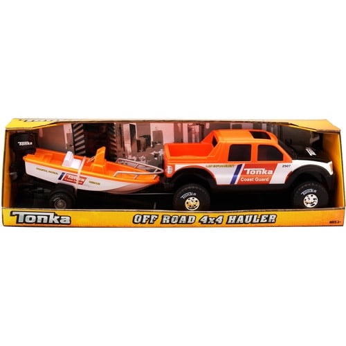 tonka truck and boat