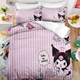 thumbnail image 3 of Kuromi Cartoon Anime 2 Piece/3 Piece Bedding Sets Comforters Sets & Pillowcases Set for Boys Girls Mens Womens Breathable Durable Microfiber Super Soft Ultra-Soft Fashion Funny, 3 of 10