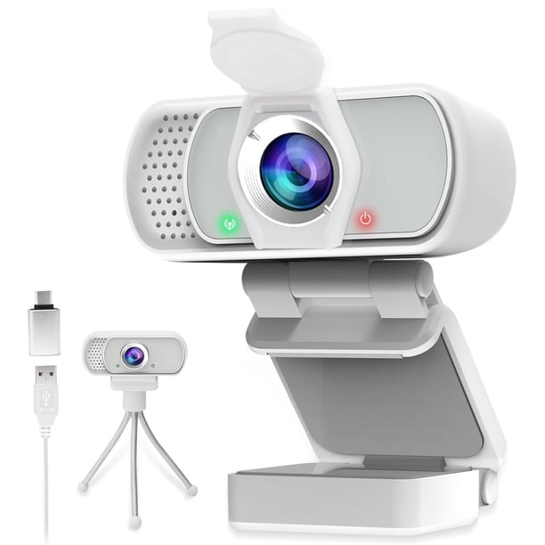 Cámara web ZIQIAN 1080P USB-C con micrófono para PC, Mac, Android