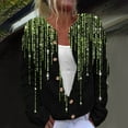 thumbnail image 2 of VEKDONE Cardigan Femme Manches Longues Creusé Couleur Unie Veste Décontractée Vert G, 2 of 5