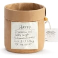 thumbnail image 3 of Demdaco Happy Joy Natural Brown 6 x 5.5 Paper Plant Kindness Planter Bag, 3 of 3