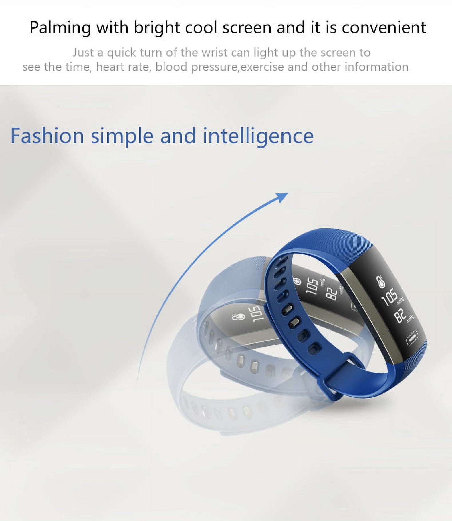RBX Active Blood Pressure, Heart Rate, and Blood Oxygen Monitor and Activity Tracker with Caller ID and Message Notifications