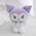 thumbnail image 1 of Charm de mochila de peluche Sanrio, Kuromi morado, 1 pieza, 14 cm, muñeco de peluche de anime, regalo navideño, regalo de cumpleaños., 1 of 3